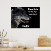 Grijze Wolf Motivatie Poster (Keuken)