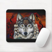 Grijze Wolf Muismat (Met muis)
