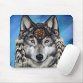 Grijze Wolf Muismat (Met muis)