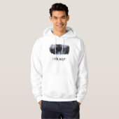 GRIJZE WOLF OGEN "Ik ben wolf" Wildlife Art Hoodie (Voorkant volledig)