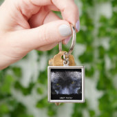 GRIJZE WOLF OGEN Wildlife Art Key-Ring Sleutelhanger (Hand)