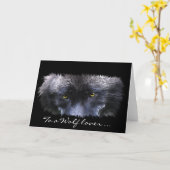 GRIJZE WOLF OGEN Wildlife Supporter blanco briefka Kaart (Gele Bloem)