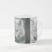 GRIJZE WOLF OGEN Wildlife Supporter Drinkware Matglas Koffiemok (Voorkant rechts)