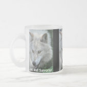 GRIJZE WOLF OGEN Wildlife Supporter Drinkware Matglas Koffiemok (Links)