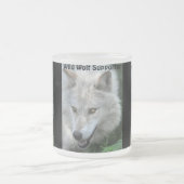 GRIJZE WOLF OGEN Wildlife Supporter Drinkware Matglas Koffiemok (Center)