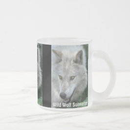 GRIJZE WOLF OGEN Wildlife Supporter Drinkware Matglas Koffiemok