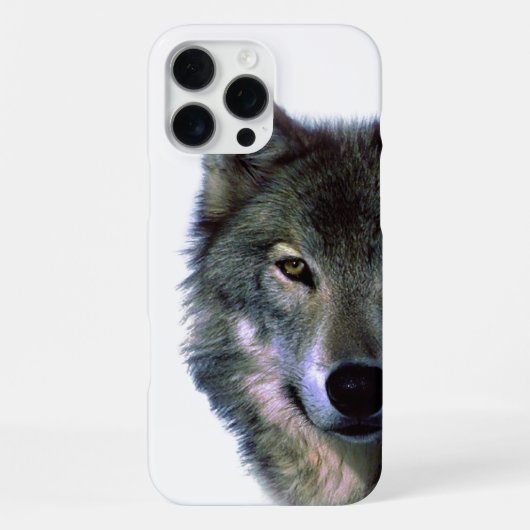 Grijze Wolf Oog iPhone Hoesje (Achterkant)