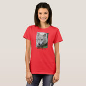 Grijze Wolf Portret Wildlife T-shirt (Voorkant volledig)