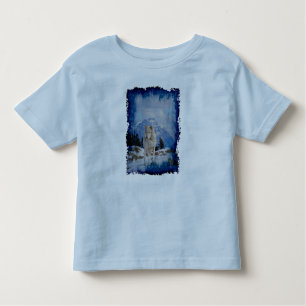 Grijze Wolf & Rocky Mountains Wildlife Art T-shirt