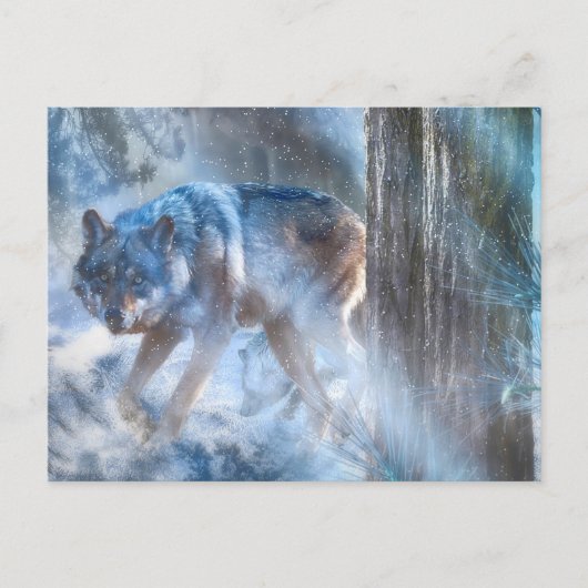 Grijze Wolf SEASON VAN DE WOLF Briefkaart (Voorkant)