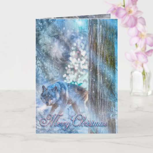 Grijze Wolf SEASON VAN DE WOLF-kaart Kaart (Orchidee)