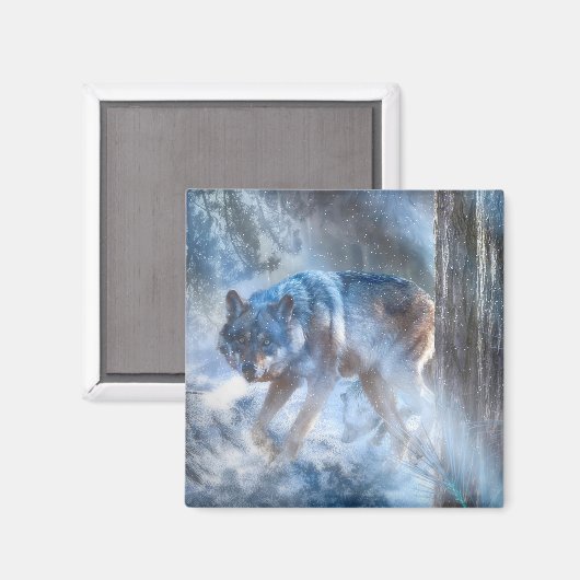 Grijze Wolf SEASON VAN DE WOLF Magneet (Voorkant / Achterkant)