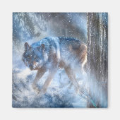 Grijze Wolf SEASON VAN DE WOLF Magneet (Voorkant)