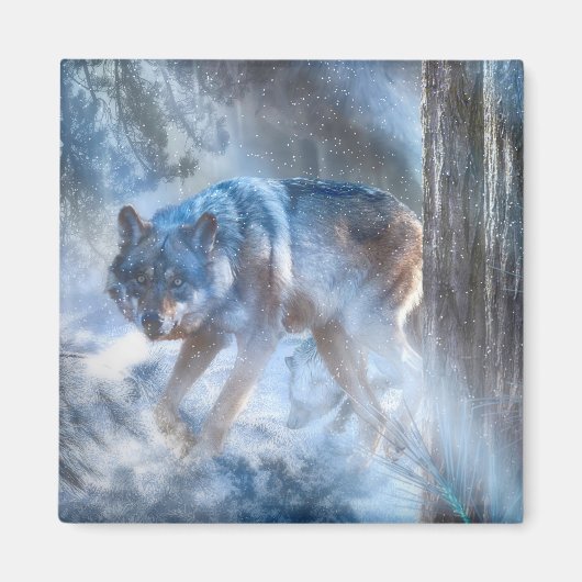 Grijze Wolf SEASON VAN DE WOLF Magneet (Voorkant)