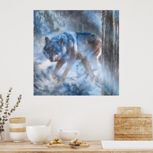 Grijze Wolf SEASON VAN DE WOLF Poster (Keuken)