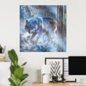 Grijze Wolf SEASON VAN DE WOLF Poster (Thuiskantoor)