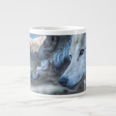 Grijze Wolf SENTINEL WOLVEN Grote Koffiekop (Voorkant)