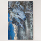 Grijze Wolf "SENTINEL WOLVES" Legpuzzel (Verticaal)