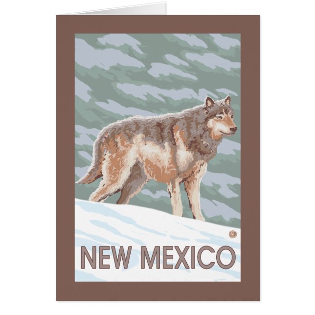 Grijze Wolf StaandNew Mexico (Voorkant)