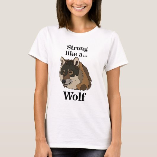 Grijze Wolf T-shirt (Voorkant)