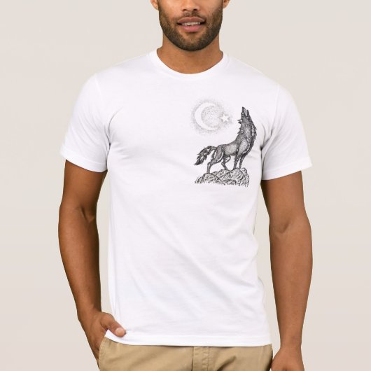 Grijze wolf t-shirt (Voorkant)