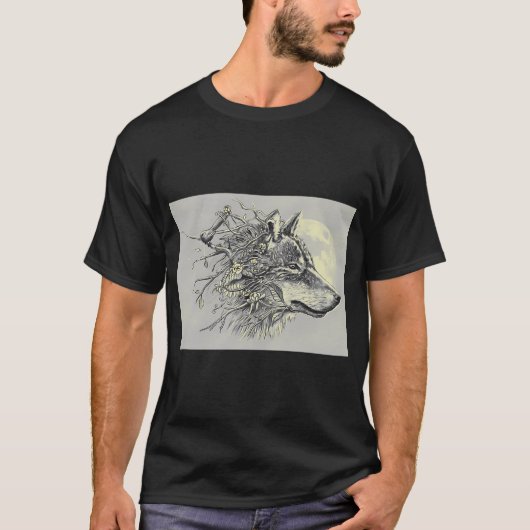 Grijze Wolf T-shirt (Voorkant)