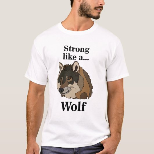 Grijze Wolf T-shirt (Voorkant)