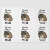 Grijze Wolf Tissuepapier (Voorkant)