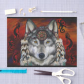 GRIJZE WOLF TISSUEPAPIER (Craft)