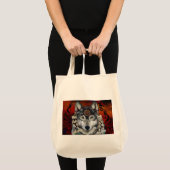 Grijze Wolf Tote Bag (Voorkant (product))