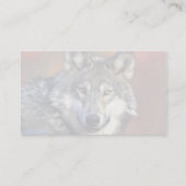 Grijze wolf visitekaartje (Achterkant)
