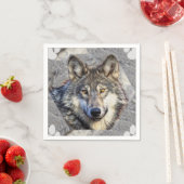 Grijze Wolf Waardigheid v4 Servet (Insitu)