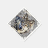 Grijze Wolf Waardigheid v4 Servet (Hoek)