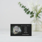 Grijze Wolf Wildlife en Natuur Design Visitekaartje (Staand voorkant)