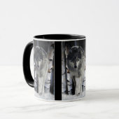 GRIJZE WOLF Wildlife Gift Mokken (Voorkant links)