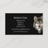 Grijze Wolf Wildlife Natuur Visitekaartje (Voorkant)