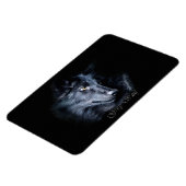 Grijze Wolf Wildlife Portret op een Flexi Magnet Magneet (Linkerzijde)