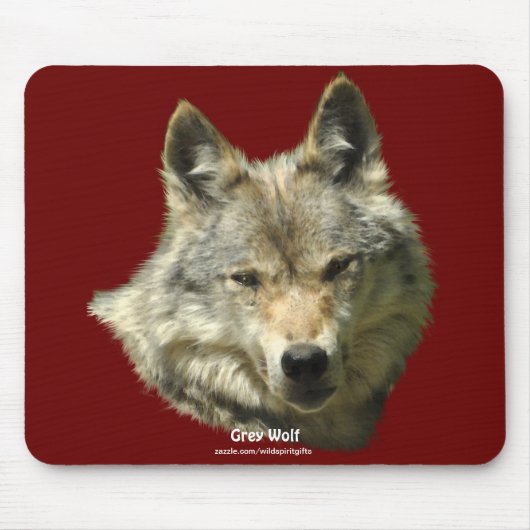 Grijze Wolf Wildlife-supporter Animal Art Muismat (Voorkant)