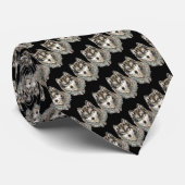 Grijze Wolf, Wolven Waterverf Dierenpatroon ontwer Stropdas (Opgerold)