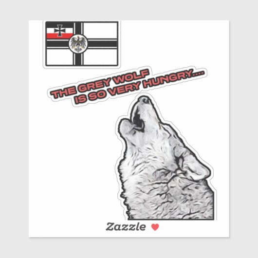 Grijze wolf zeer Hongaars - Greyhound Movie Sticke Sticker (Vel)