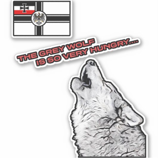 Grijze wolf zeer Hongaars - Greyhound Movie Sticke Sticker (Voorkant)