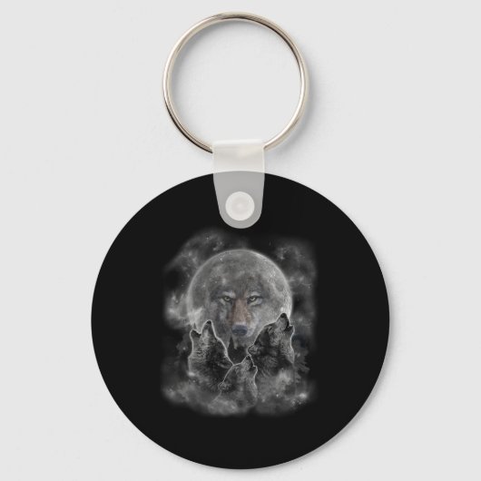 Grijze wolfjacht sleutelhanger (Voorkant)