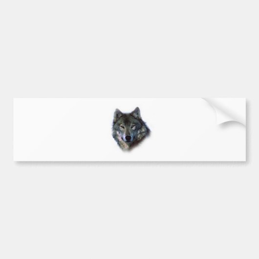 Grijze Wolfogen Bumpersticker (Voorkant)