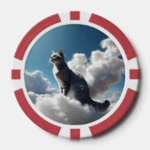 Grijze wolk kat poker chips (Voorkant)