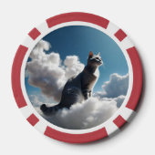 Grijze wolk kat poker chips (Achterkant)