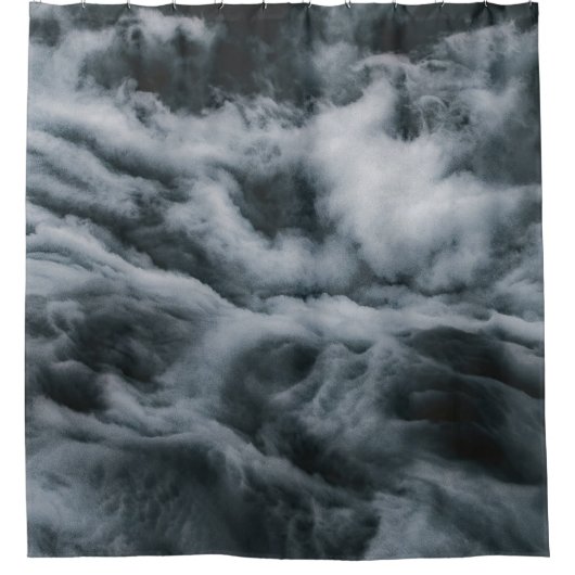 Grijze wolken schilderen douchegordijn (Voorkant)