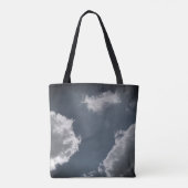 Grijze wolken tote bag (Achterkant)