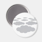 Grijze wolken weer magneet (Voorkant / Achterkant)