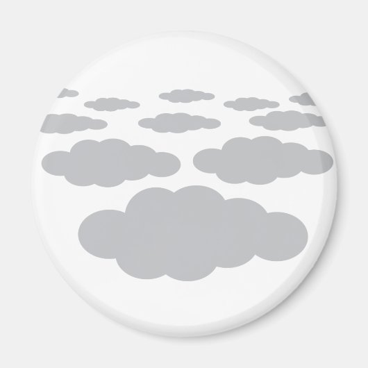 Grijze wolken weer magneet (Voorkant)