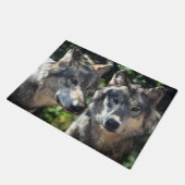 Grijze wolven in de wilde natuur deurmat (Schuin)